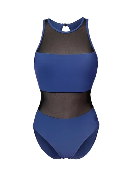 ARENA Costum de baie întreg MESH PANELS VENT BACK albastru negru