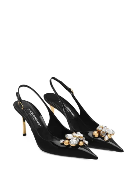 Pantofi cu toc Dolce & Gabbana de cristal negru