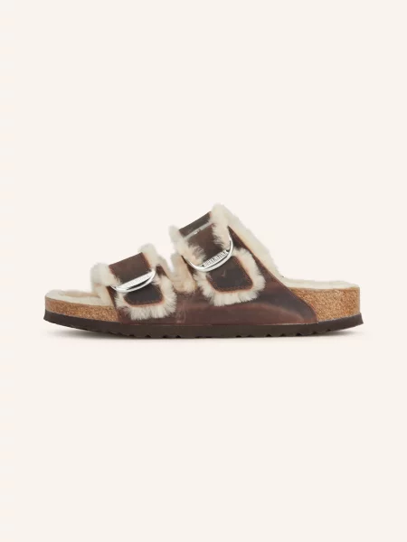 Birkenstock Pantofle Arizona Big Buckle tmavě hnědá béžová