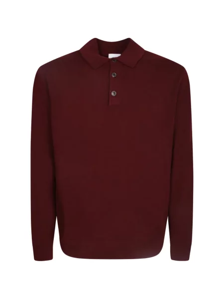Długa koszulka polo Paul Smith z kaszmiru czerwona