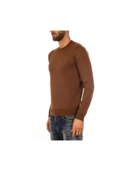 Sweter Armani Jeans brązowy