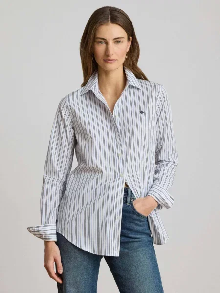 Lauren Ralph Lauren Blúz világoskék / fekete / fehér kék