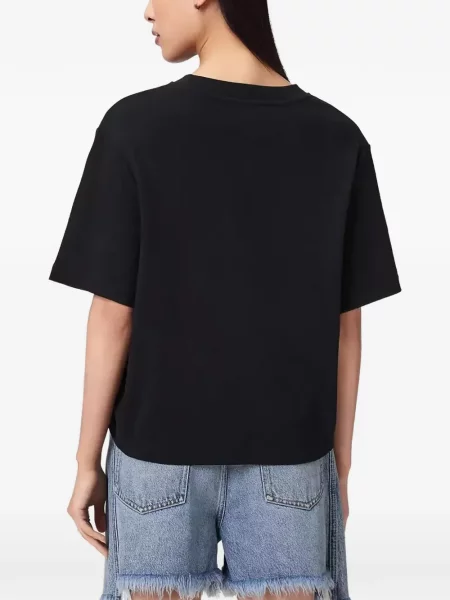 Tricou Allsaints cu broderie negru