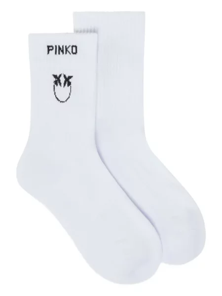 Жакардови чорапи Pinko бяло
