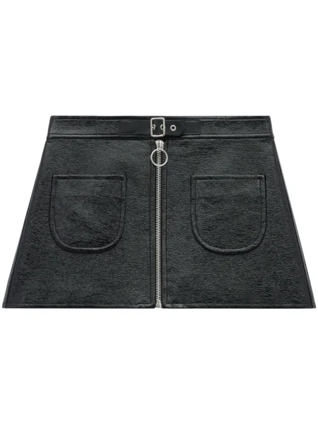 Fustă Courreges cu cataramă negru