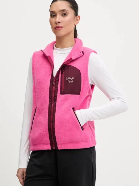 Banana Moon kamizelka polarowa Hillside gładka SPRY.HILLSIDE różowy