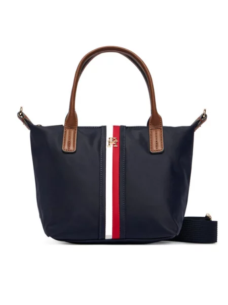 Tommy Hilfiger Torebka Popette Mini Tote Corp Granatowy niebieska