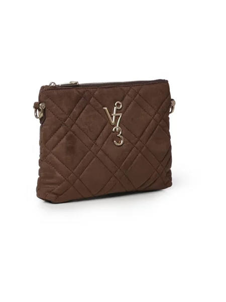 Torebka crossbody V73 zamszowa brązowa