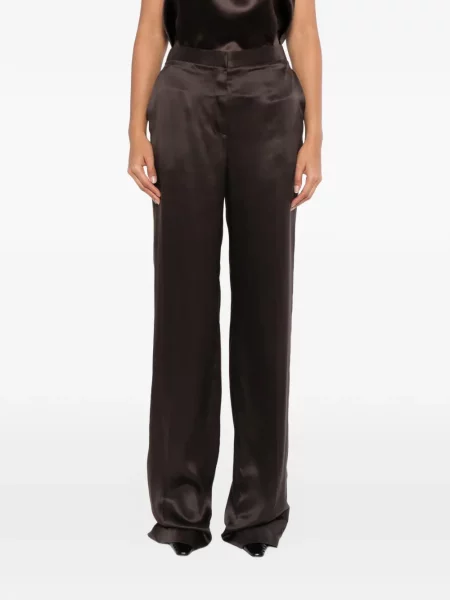 Pantaloni palazzo Tom Ford cu dungi maro