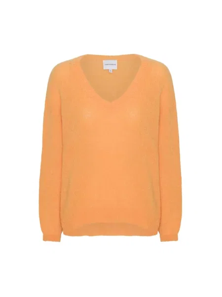 Sweter Americandreams wełniany pomarańczowy