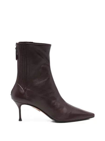 Cizme scurte Aquazzura din piele violet