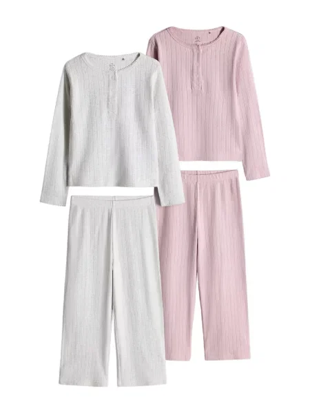 The Set Pijamale crem / pal roz