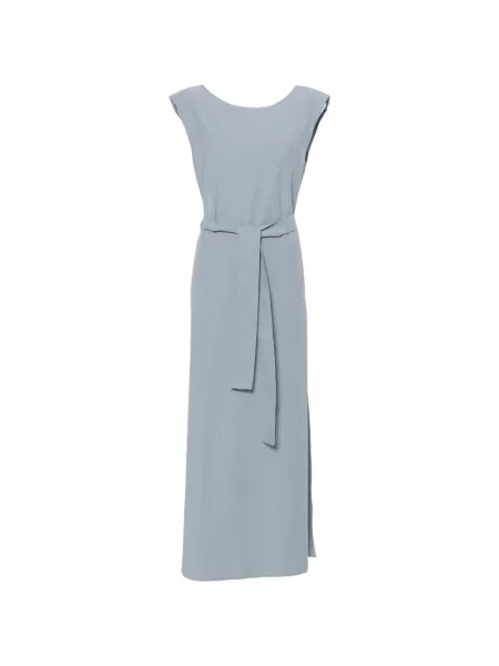 Cu centură rochie maxi Moutaki fără mâneci albastru