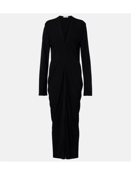 Rochie maxi The Row drapată negru