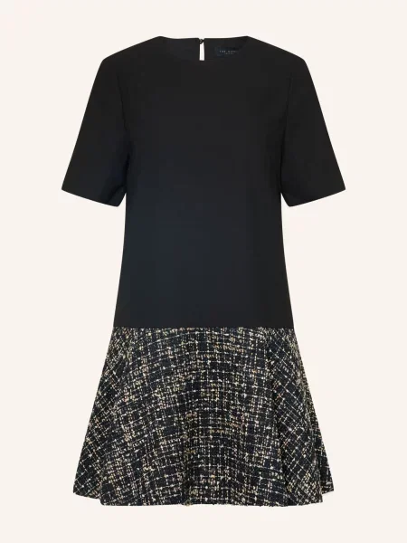 Ted Baker Šaty Ummid Z Kombinace Materiálů / béžová / tmavě modrá černá