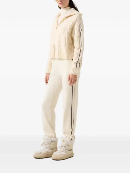 Cardigan Bogner cu dungi tricotate alb