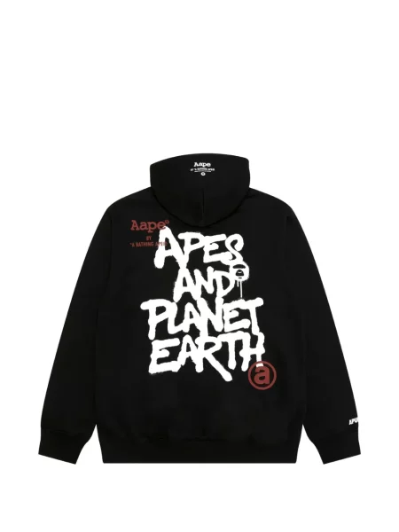 Hanorac cu glugă Aape By A Bathing Ape cu imagine negru