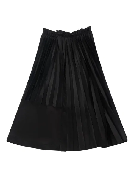 Fusta plisata Noir Kei Ninomiya plisată până la genunchi negru