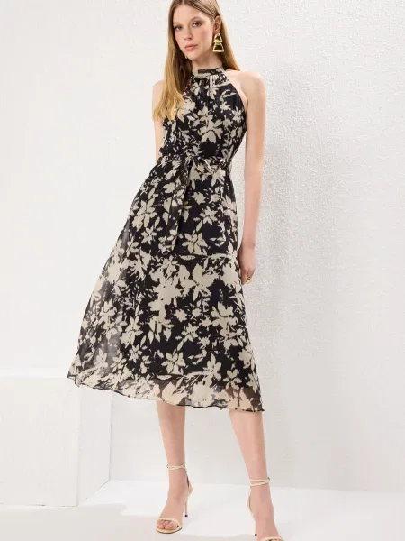 Trendyol Rochie de vară bej negru