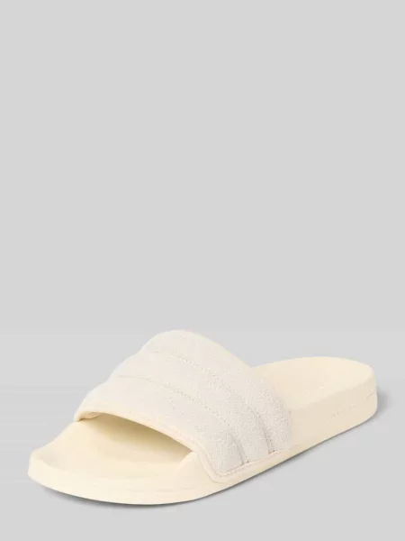 Adidas klapki zamszowe Adilette Noshower beżowy