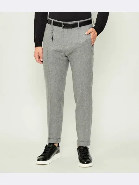 Paul&Shark De lână pantaloni chino cu adaos de cașmir gri