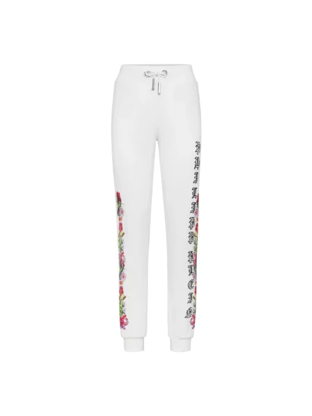 Spodnie dresowe Philipp Plein w kwiatki szare