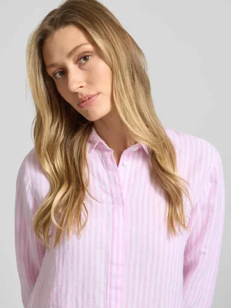 Bluzka koszulowa o kroju regular fit z czystej bawełny model VIKI' Brax różowa