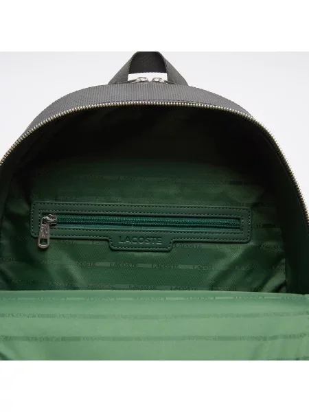 Lacoste Skórzany Plecak Chantaco Piqué czarny