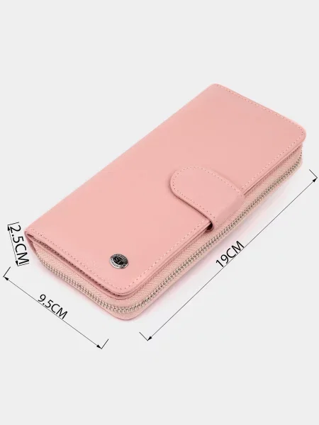 Кожаный кошелек St Leather Accessories розовый