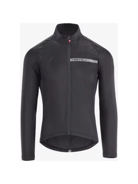 Lekka kurtka przeciwwiatrowa Castelli Squadra Stretch ciemnoszary XS czarny