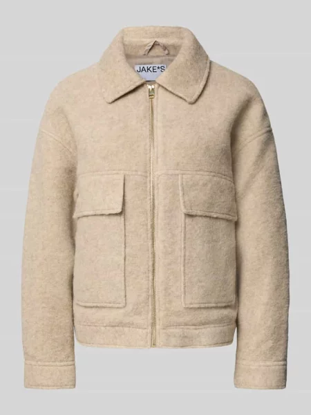 Kurtka krój regular fit z dodatkiem wełny Jake*s Casual beżowa