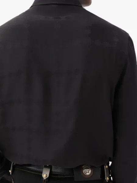 Cămașă Versace din satin negru