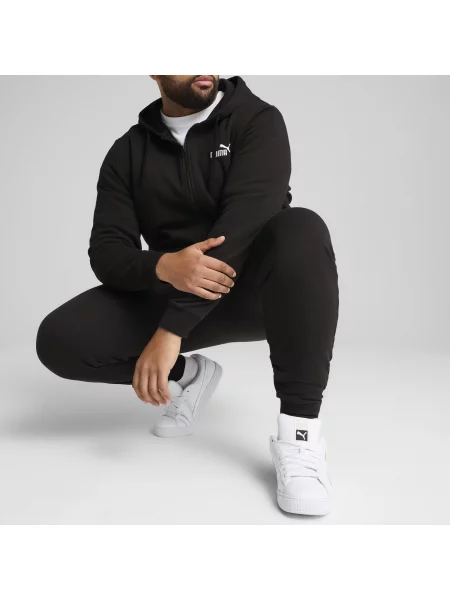 PUMA spodnie dresowe o wąskim kroju Essentials z logo No. 1 Odzież S czarny