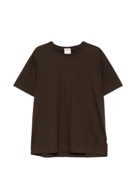 Scurt tricou Calvin Klein cu decolteu rotund maro