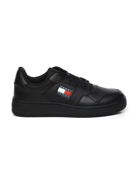 Trampki Tommy Jeans skórzane retro czarne