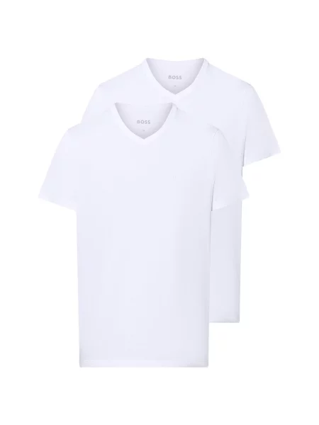 BOSS T-shirt w Mężczyźni jednolity S biały