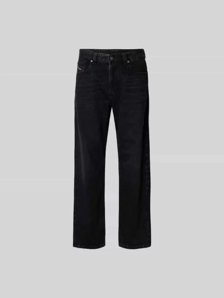 Jeansy o kroju loose fit z dodatkiem lyocellu Diesel czarne