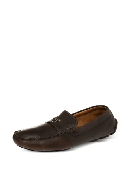 Loafers Prada Pre-owned s autogramem hnědé