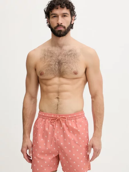 Calvin Klein σορτς μαγιό Ανδρικά πορτοκαλί