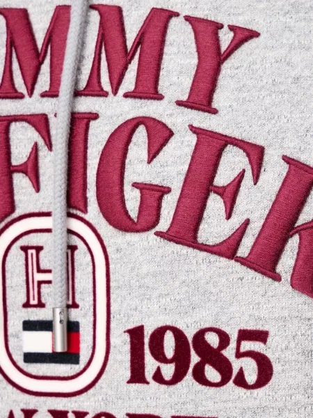 Суичър с качулка Tommy Hilfiger сиво