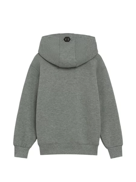 Bluza z kapturem dziecięca Philipp Plein szara
