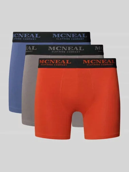 Obcisłe bokserki z elastycznym paskiem w zestaw 3 szt. Mcneal czerwone