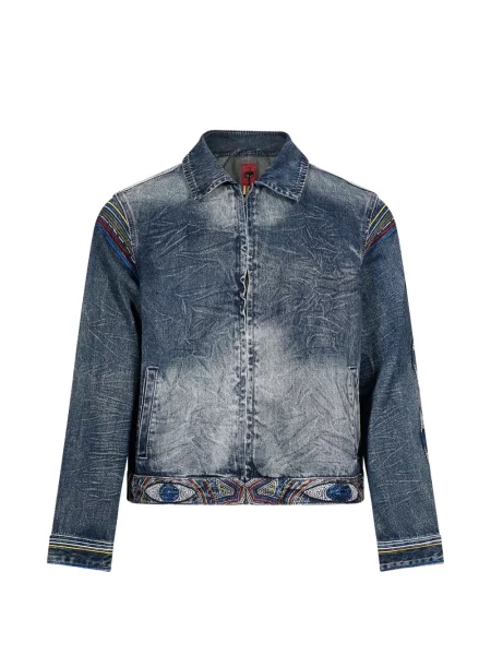 Geacă de blugi Kidsuper cu broderie albastru