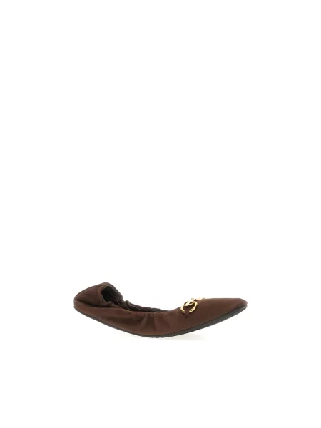 Balerinki Gucci skórzane brązowe