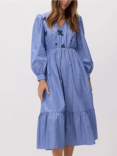 Reserved Сукня з декоративними аплікаціями темно-синій синя