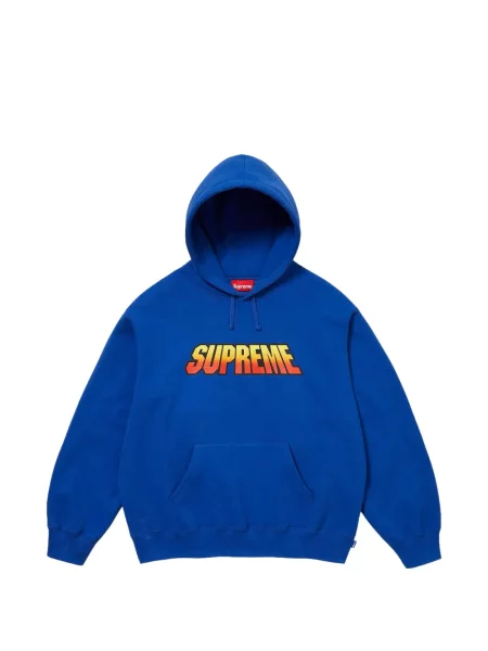 Hanorac cu glugă Supreme cu imagine cu gradient albastru