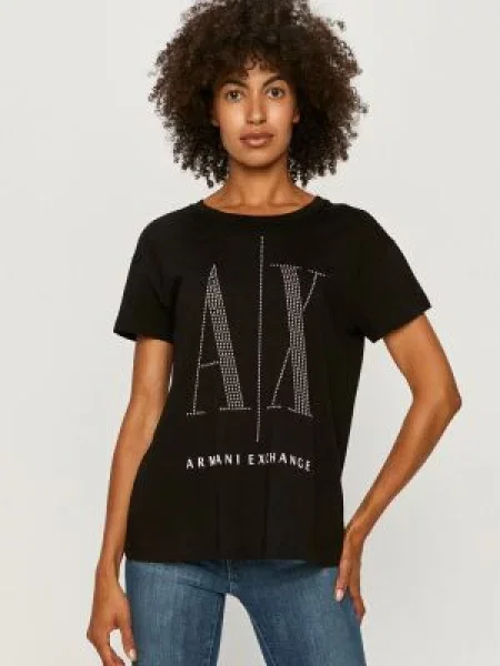 Armani Exchange Тениска черно