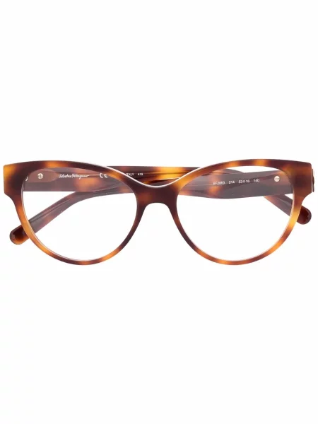 Ochelari de soare Ferragamo Eyewear cu autograf maro