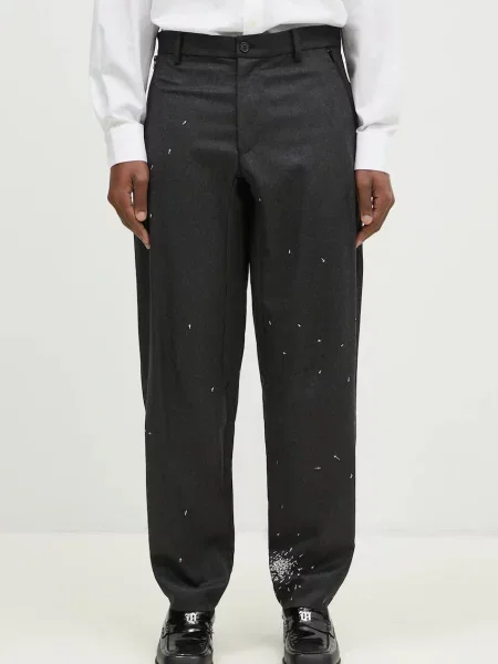 Undercover pantaloni de lana drept gri