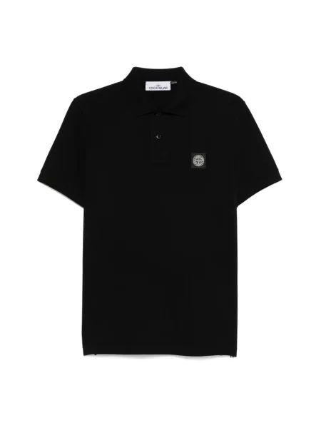 Koszulka polo Stone Island z kamieniami czarna